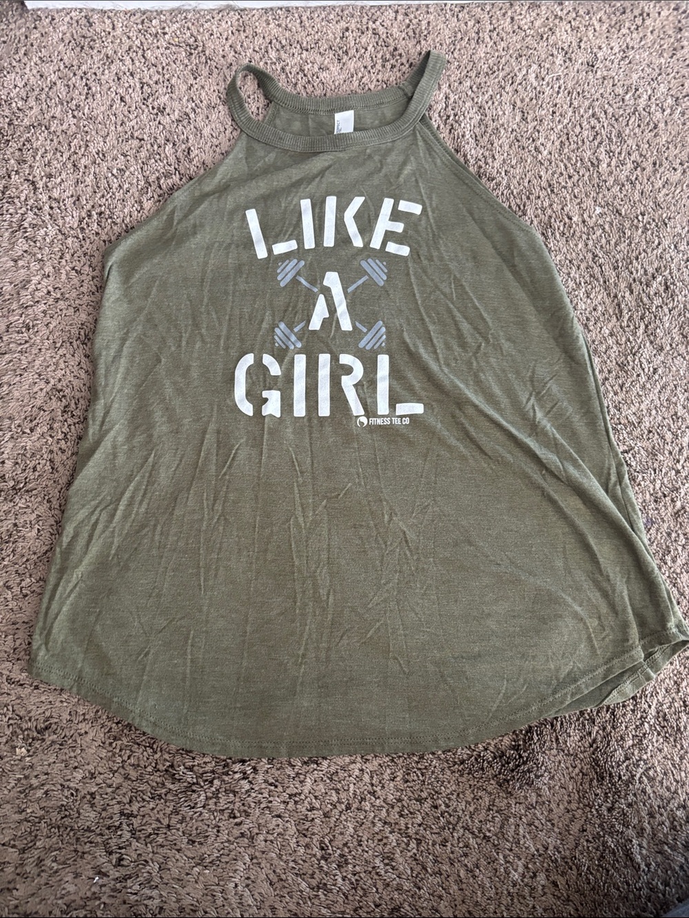 District Olive Green Graphic Tank Top